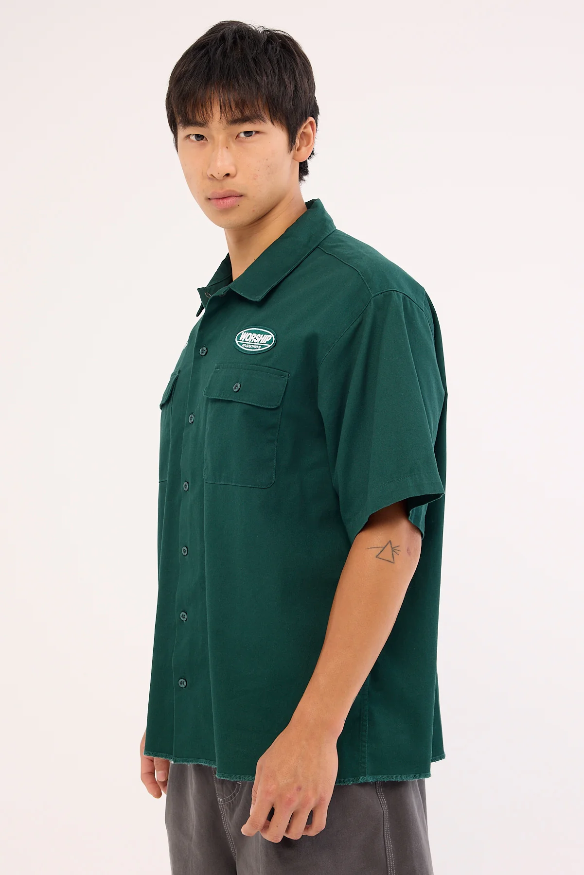 Worship Department Short Sleeve Workshirt Hunter Green - Image 3