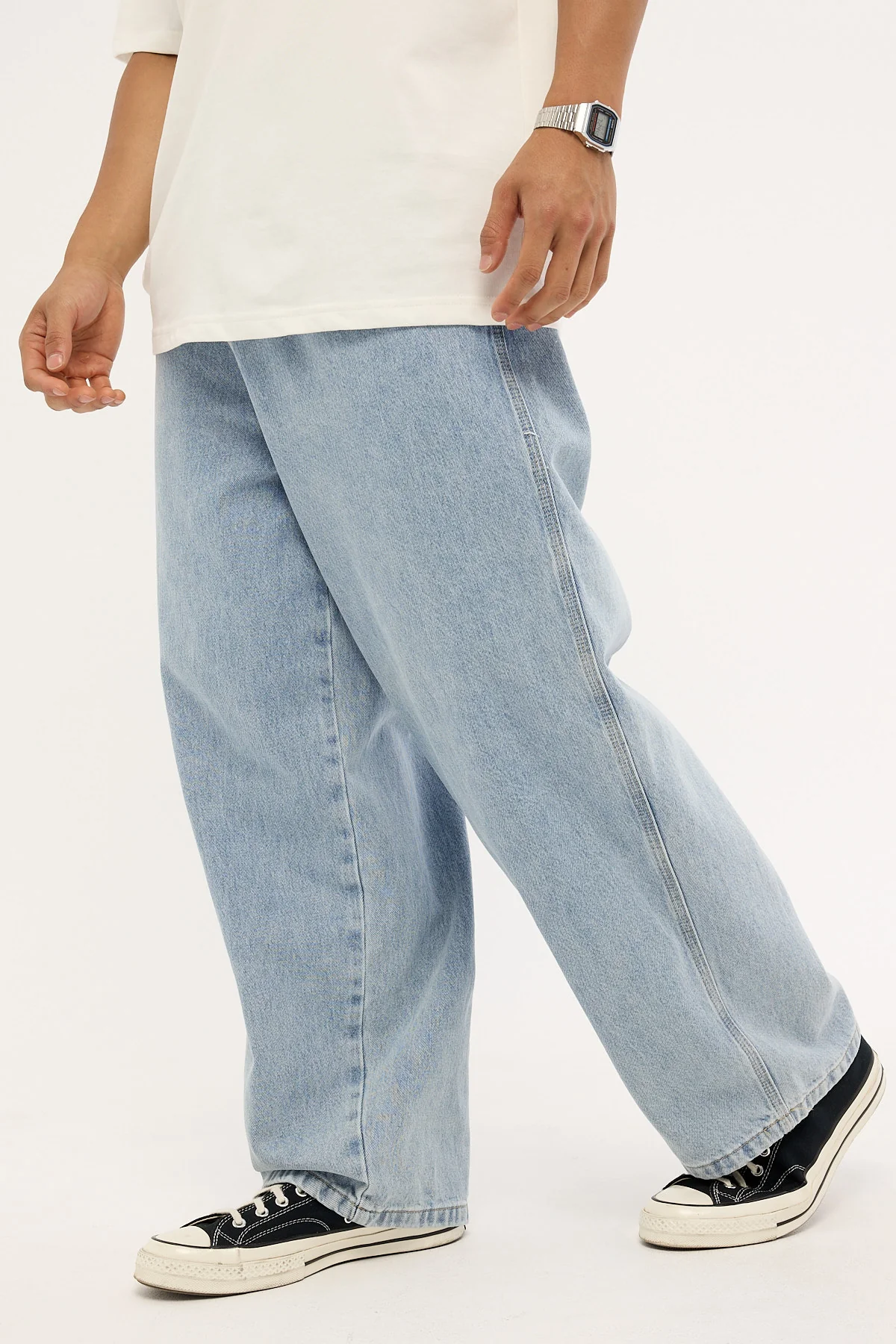 Worship Dozer Baggy Jean Worship Worn Blue Denim - Image 3