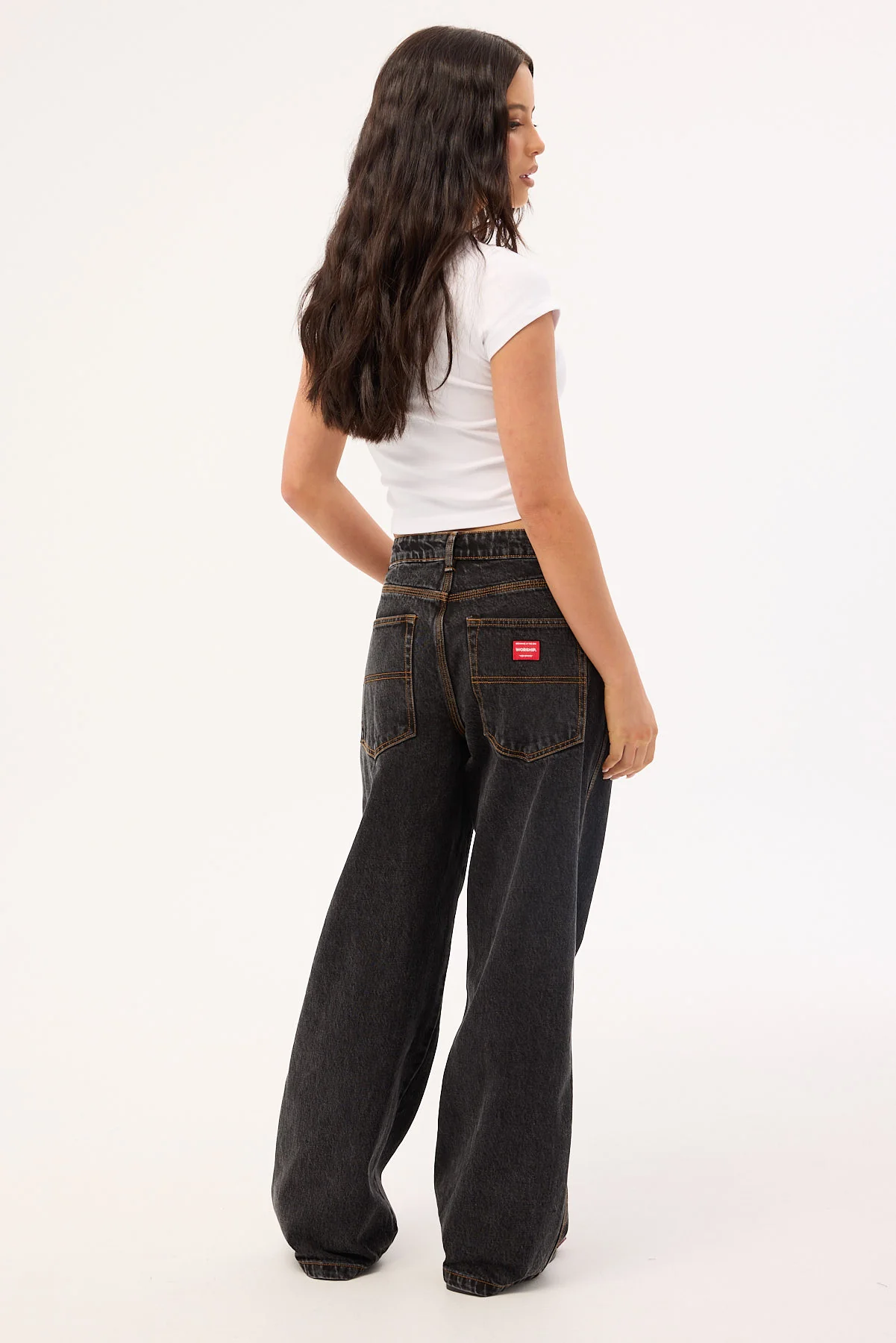 Worship Hangtime Sloucher Jean Black Rinse - Image 6