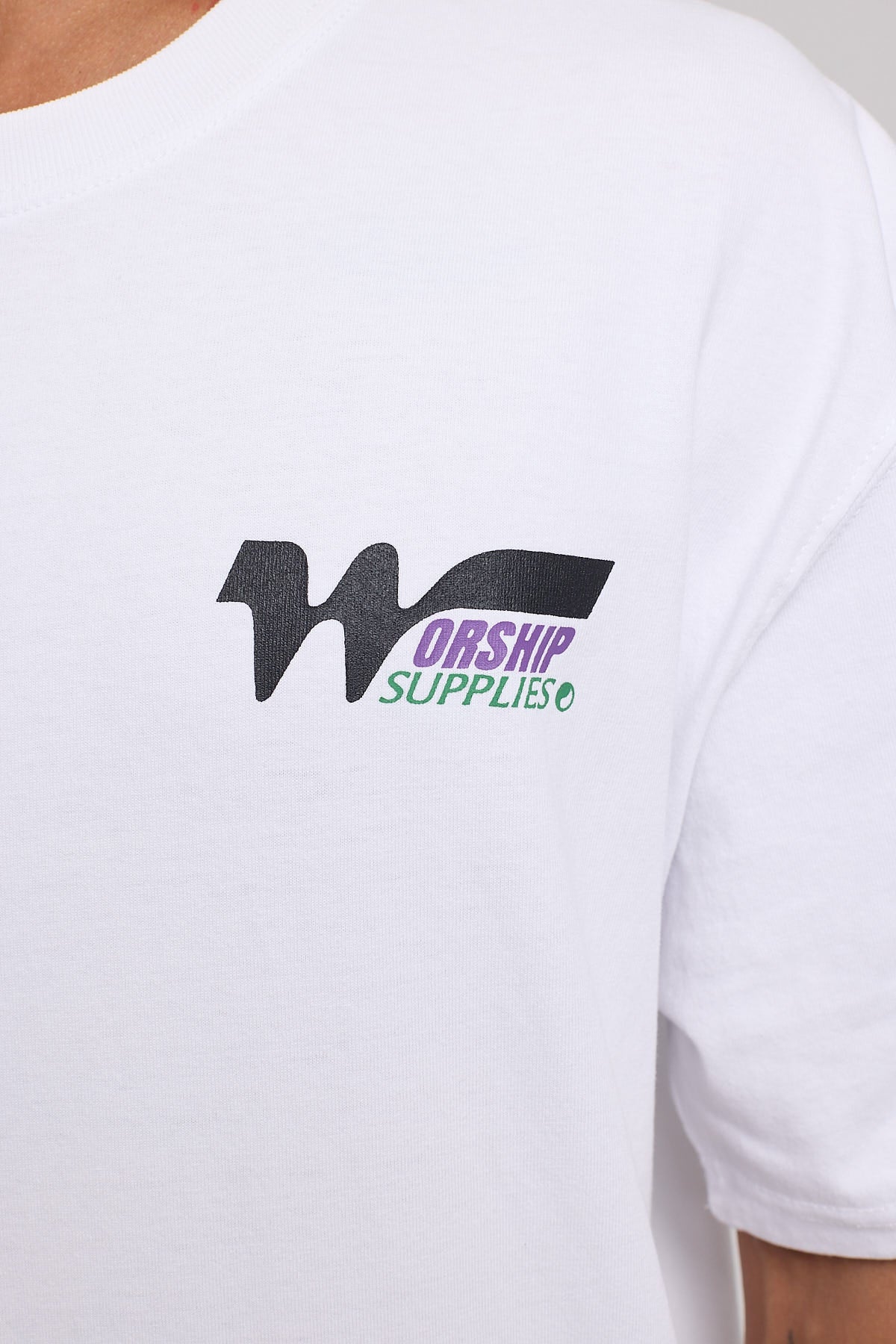 Worship Logomania Tee White - Image 6