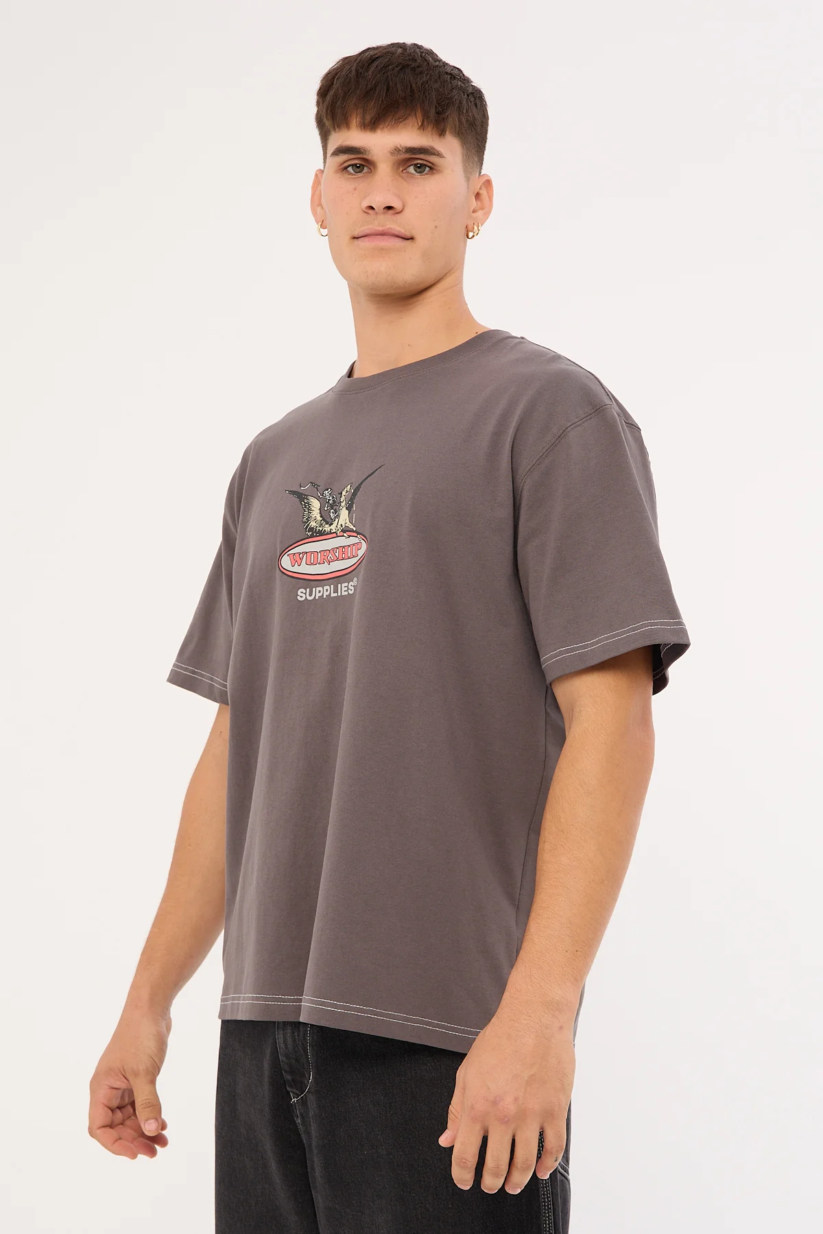 Worship Maybe Today Tee Worn Black - Image 3