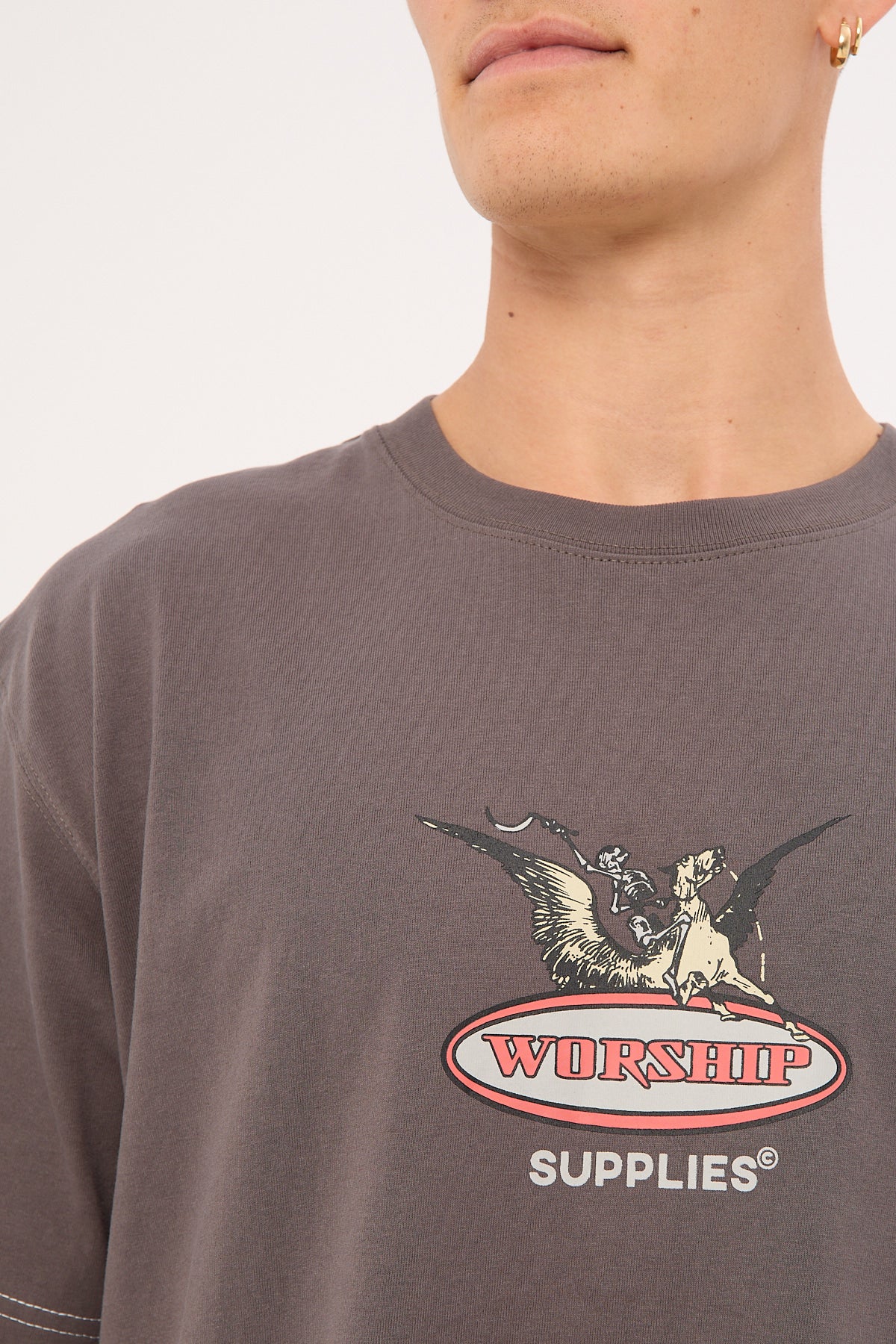 Worship Maybe Today Tee Worn Black - Image 4