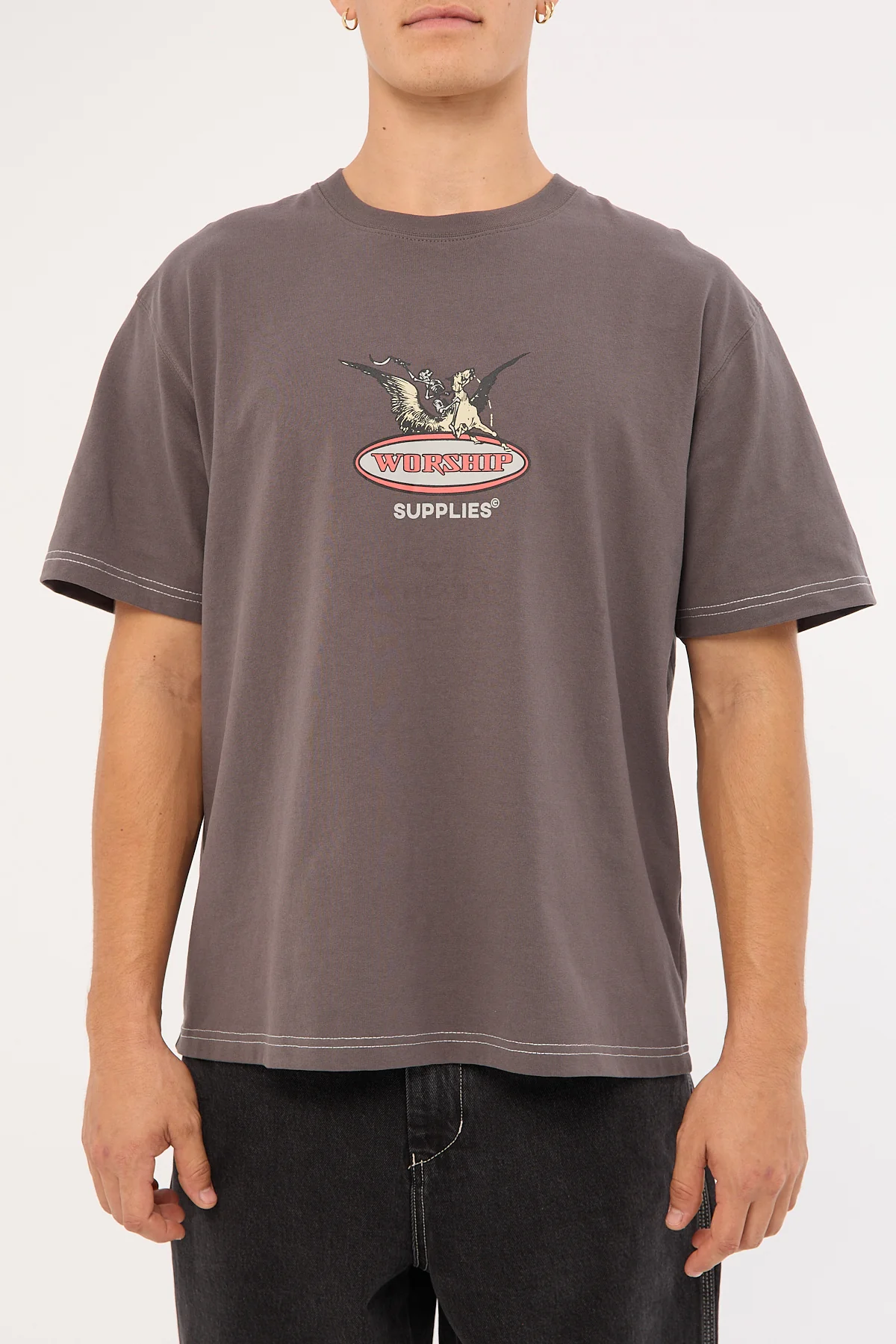 Worship Maybe Today Tee Worn Black - Image 7