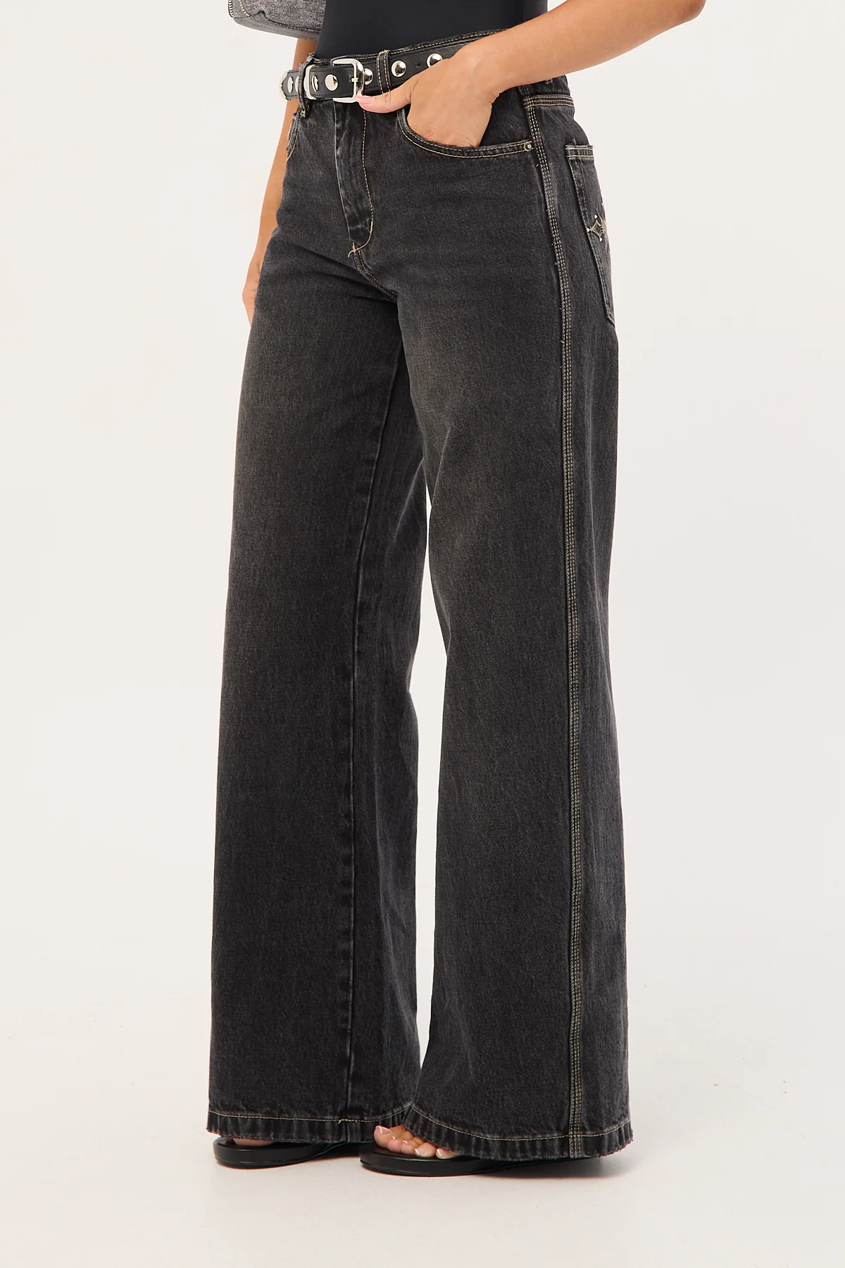 Worship Metalx Sweeper Jean Black Rinse - Image 4