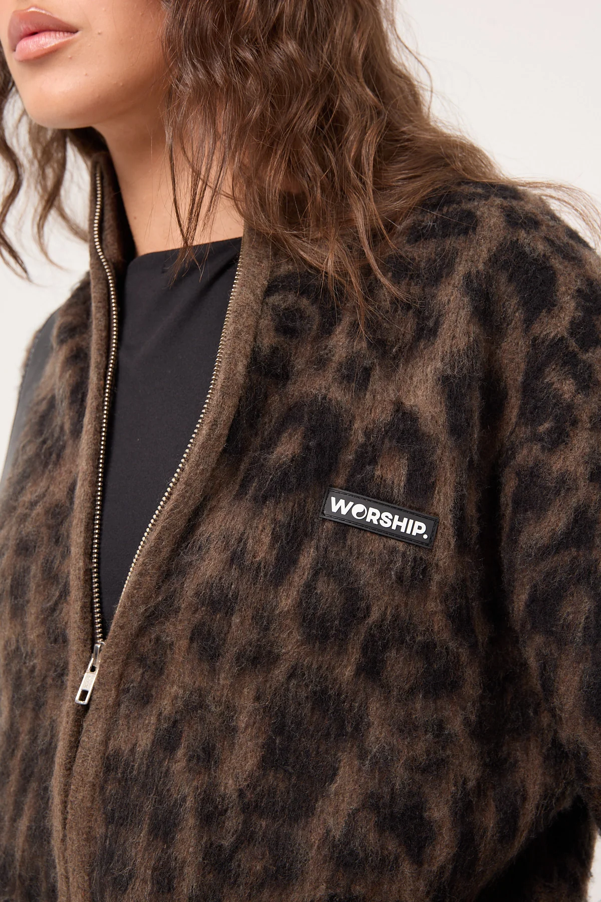 Worship Night Prowler Zip Front Knit Shroom - Image 3