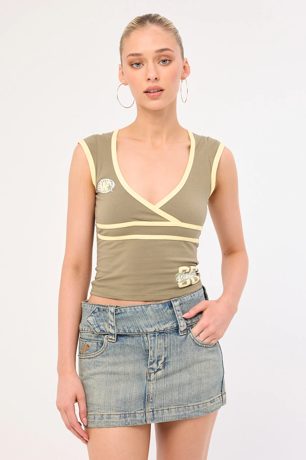 Worship Nostalgia Micro Skirt Dirty Streaky Fade - Image 2