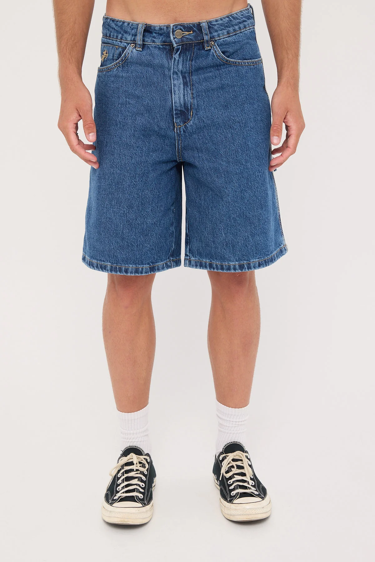 Worship Orion Carpenter Jean Short Worn Blue Rinse - Image 7