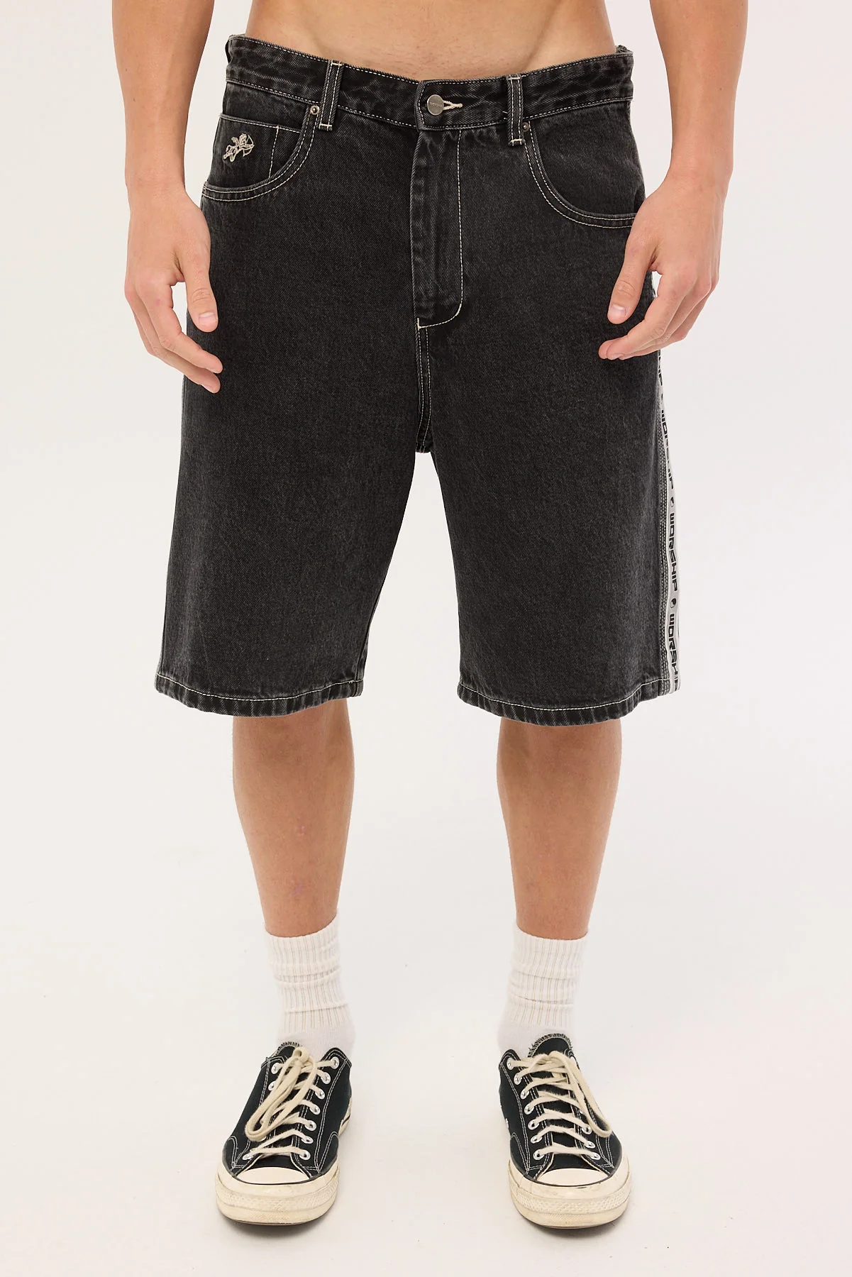 Worship Pacer Big Dawg Jean Short Black Rinse - Image 10