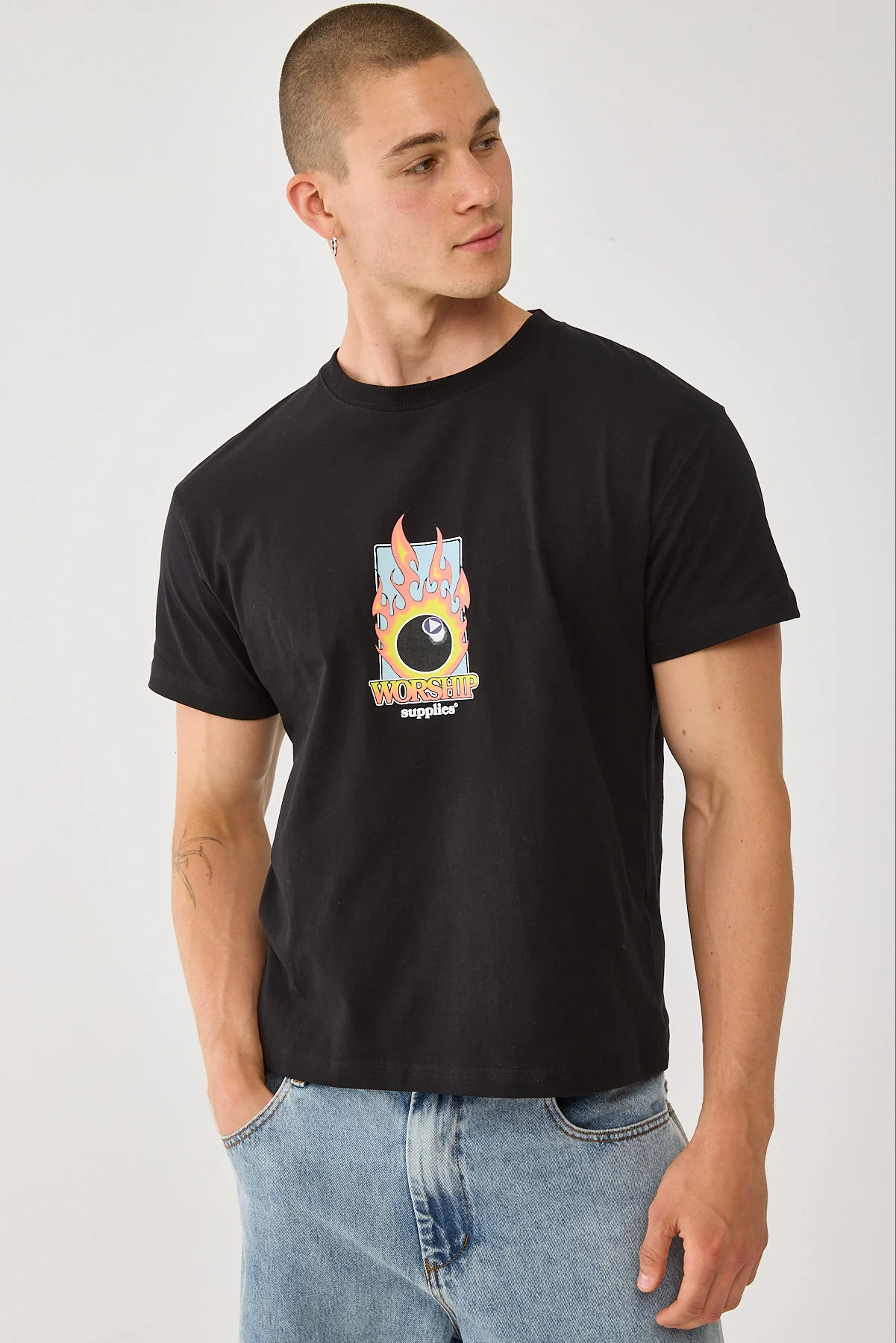 Worship Try Again Fitted Tee Black - Image 3