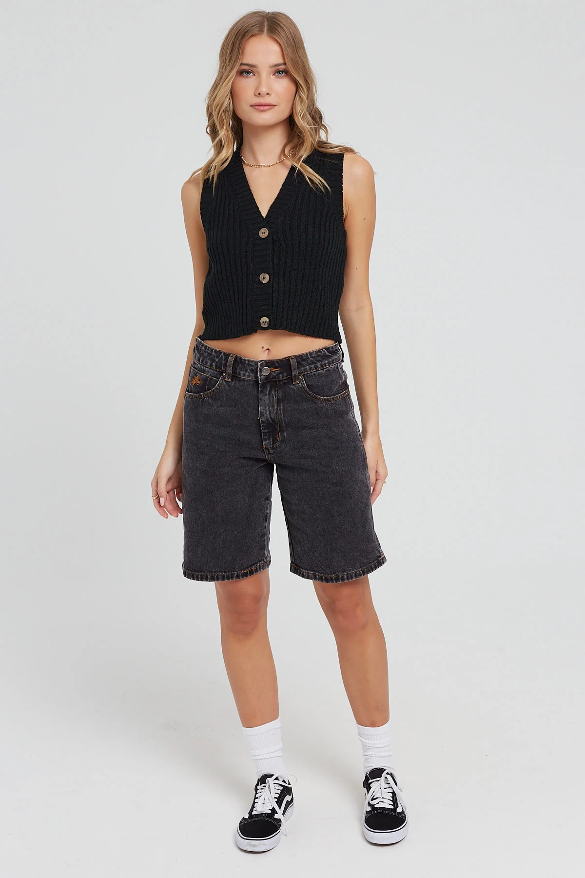 Worship Worship Carpenter Denim Short Black Rinse - Image 3