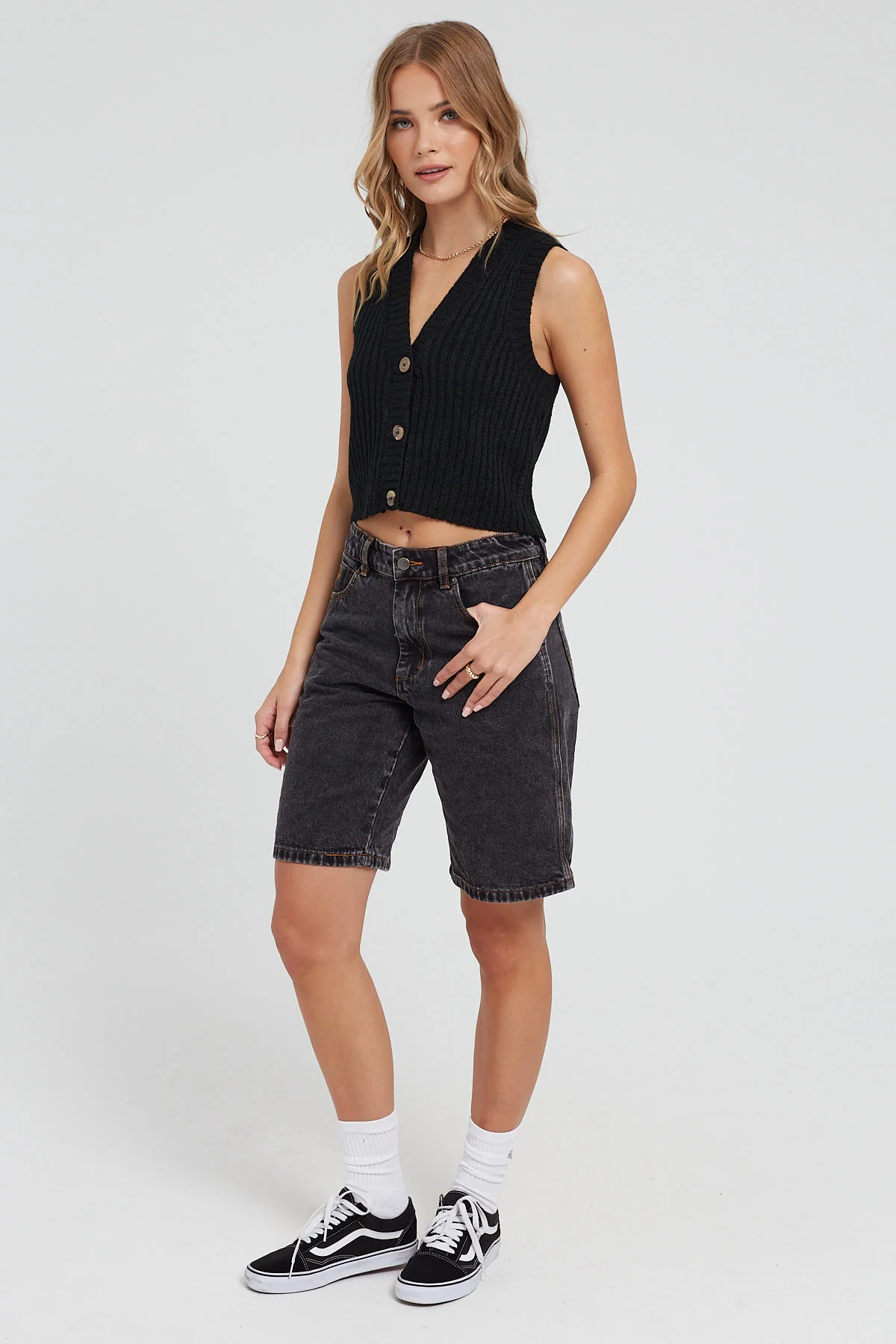 Worship Worship Carpenter Denim Short Black Rinse - Image 6