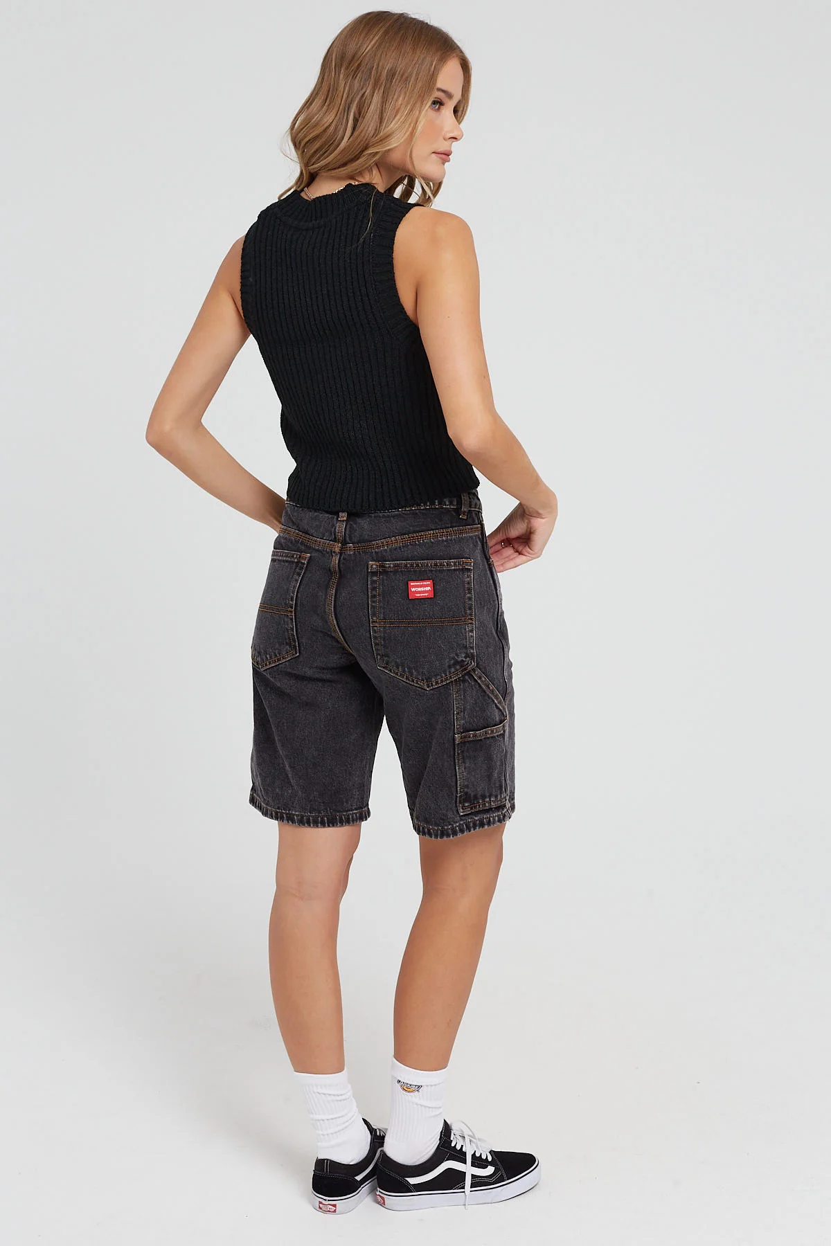 Worship Worship Carpenter Denim Short Black Rinse - Image 7
