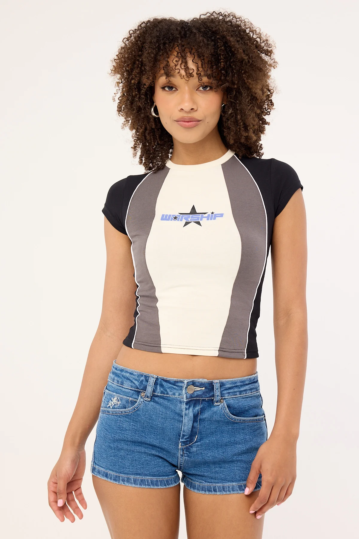 Worship Y2K Crush Micro Short Sky High Blue - Image 2