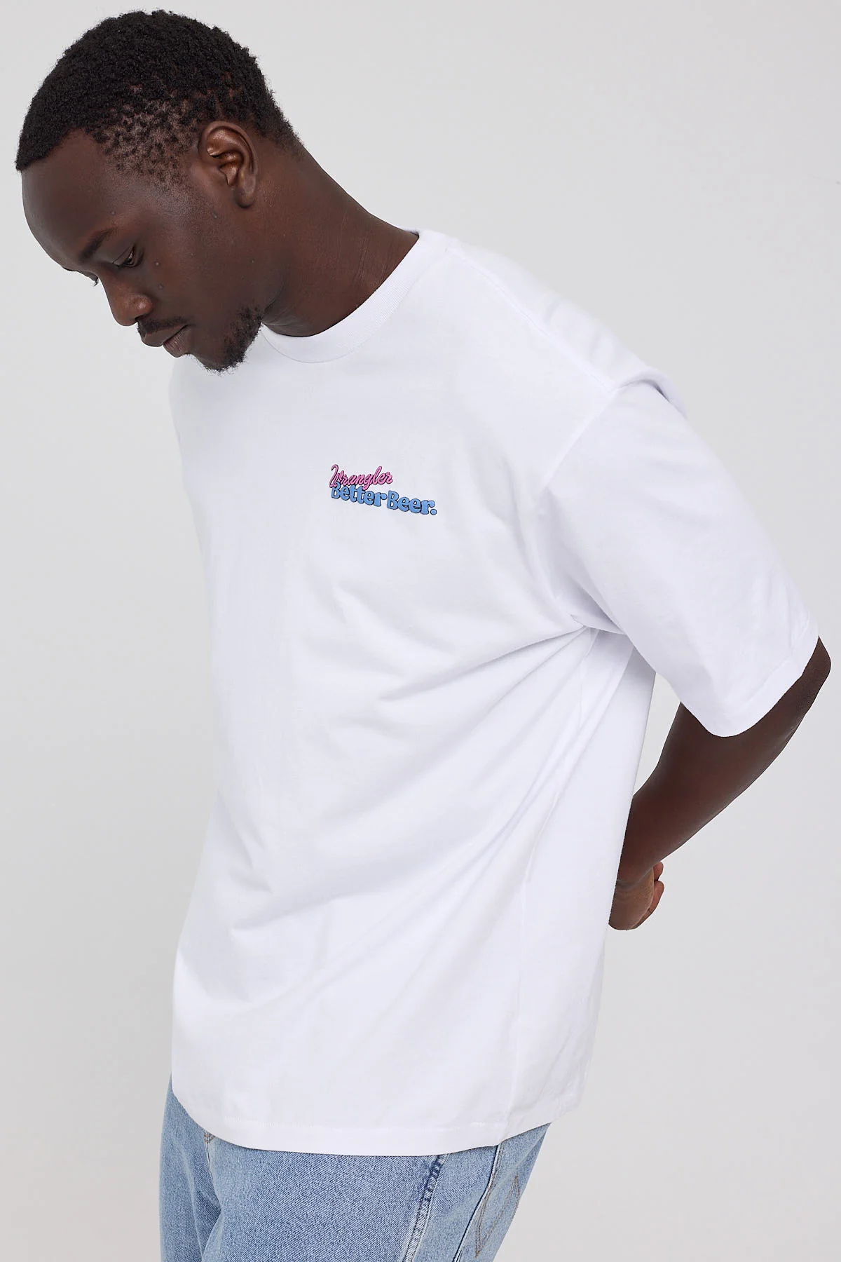 Wrangler Crazy Eights Slacker Tee White White - Image 4