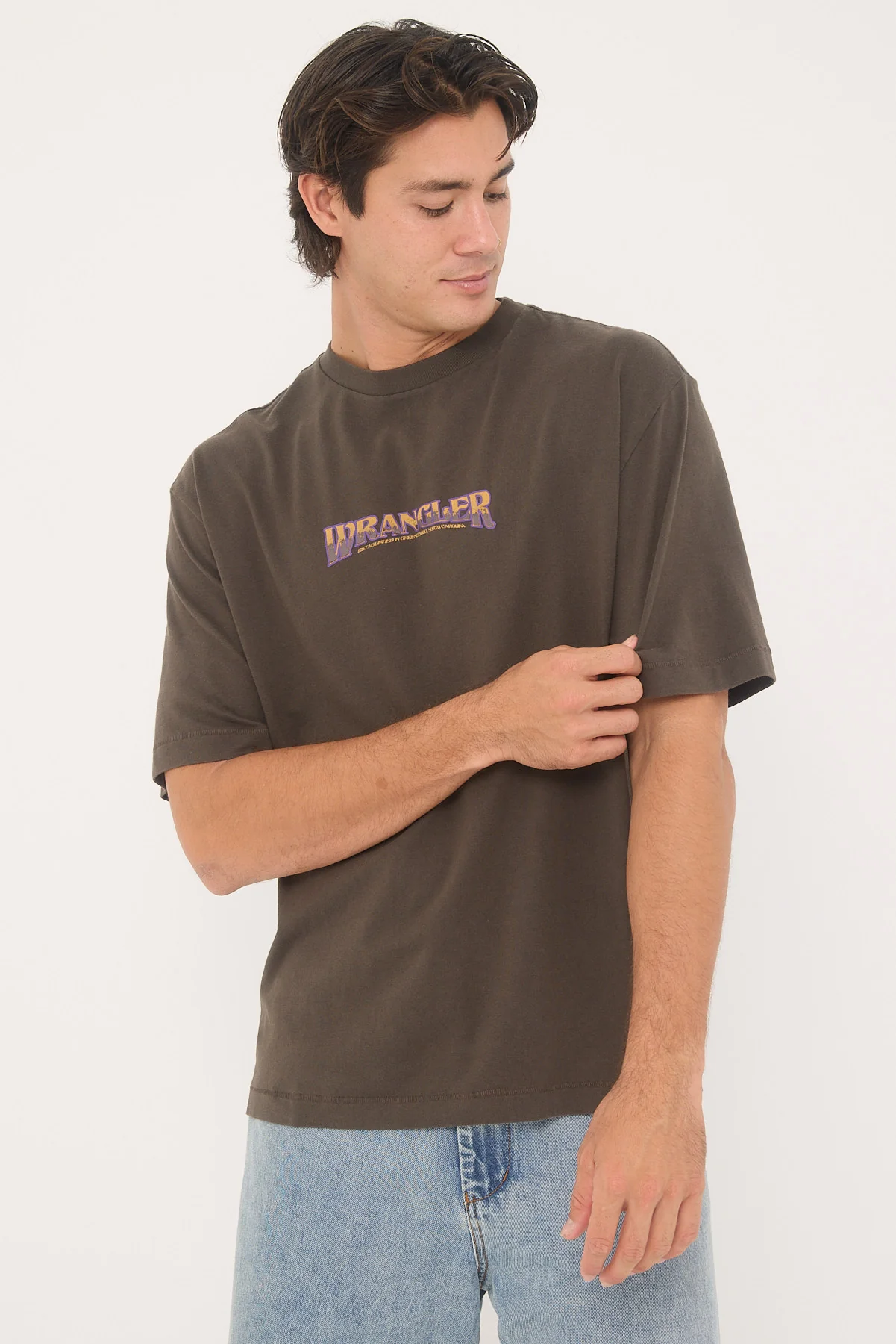 Wrangler Crush Boxcar Tee Dark Slate - Image 3