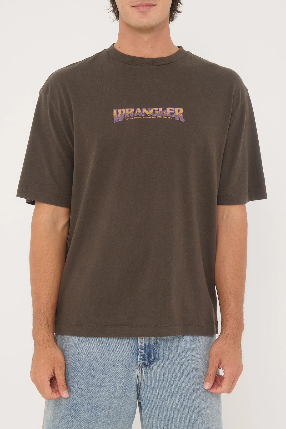 Wrangler Crush Boxcar Tee Dark Slate - Image 6