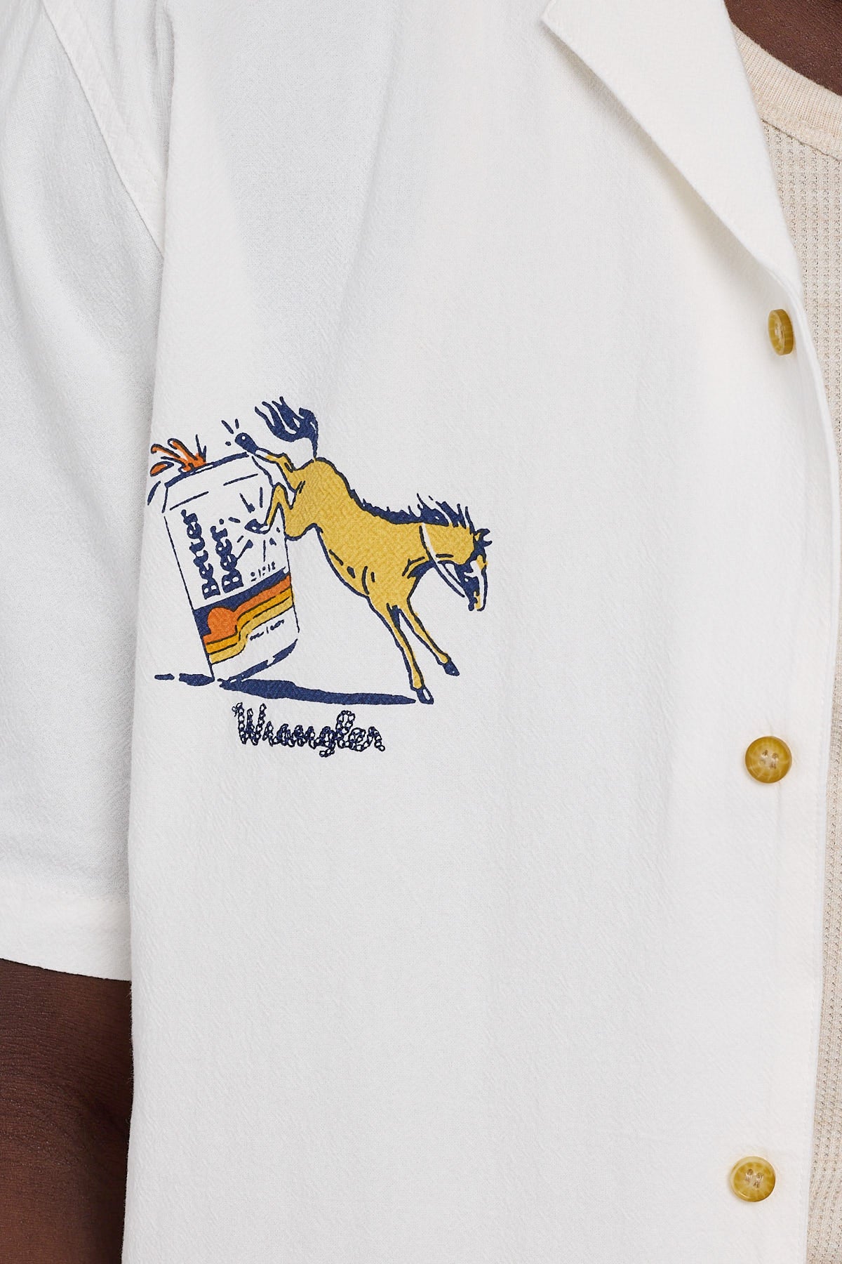 Wrangler Day For It Shirt Ecru Ecru - Image 6