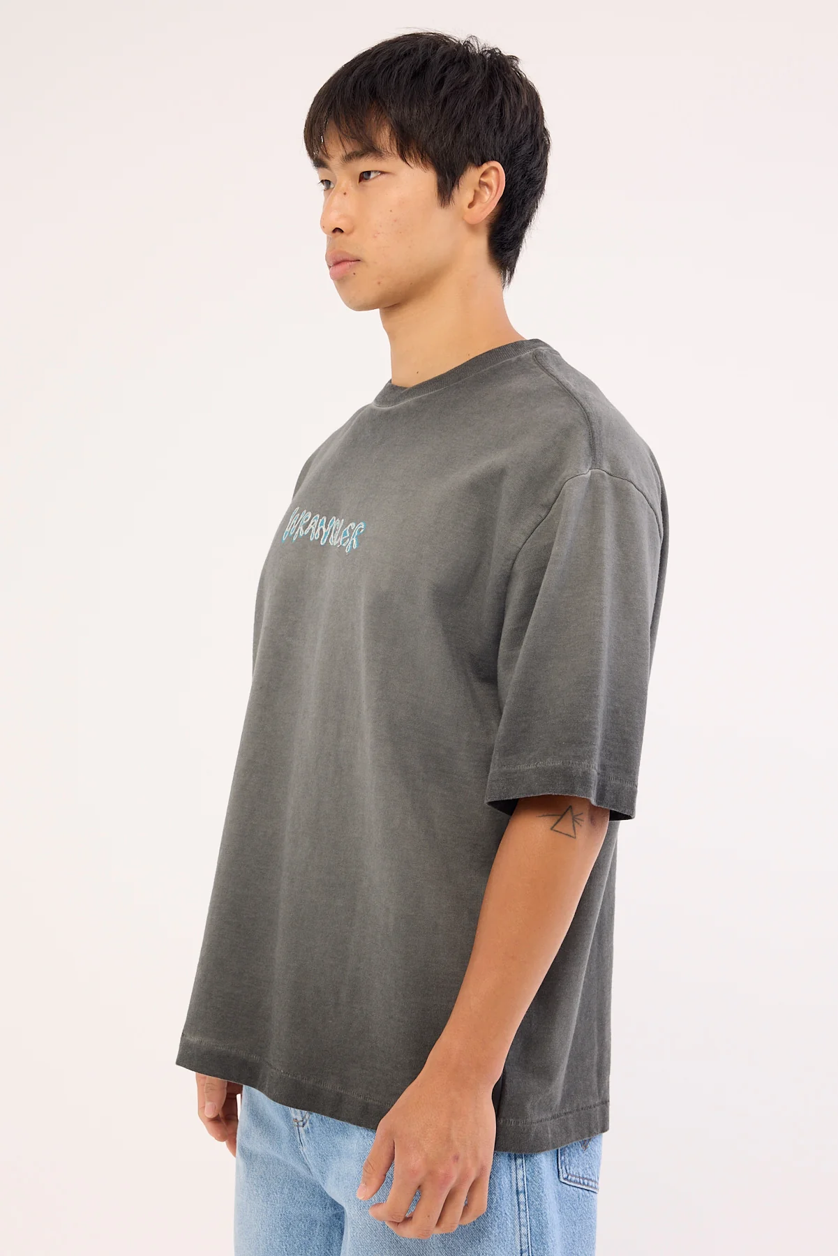 Wrangler Floral Fade Boxcar Tee Dark Slate - Image 4