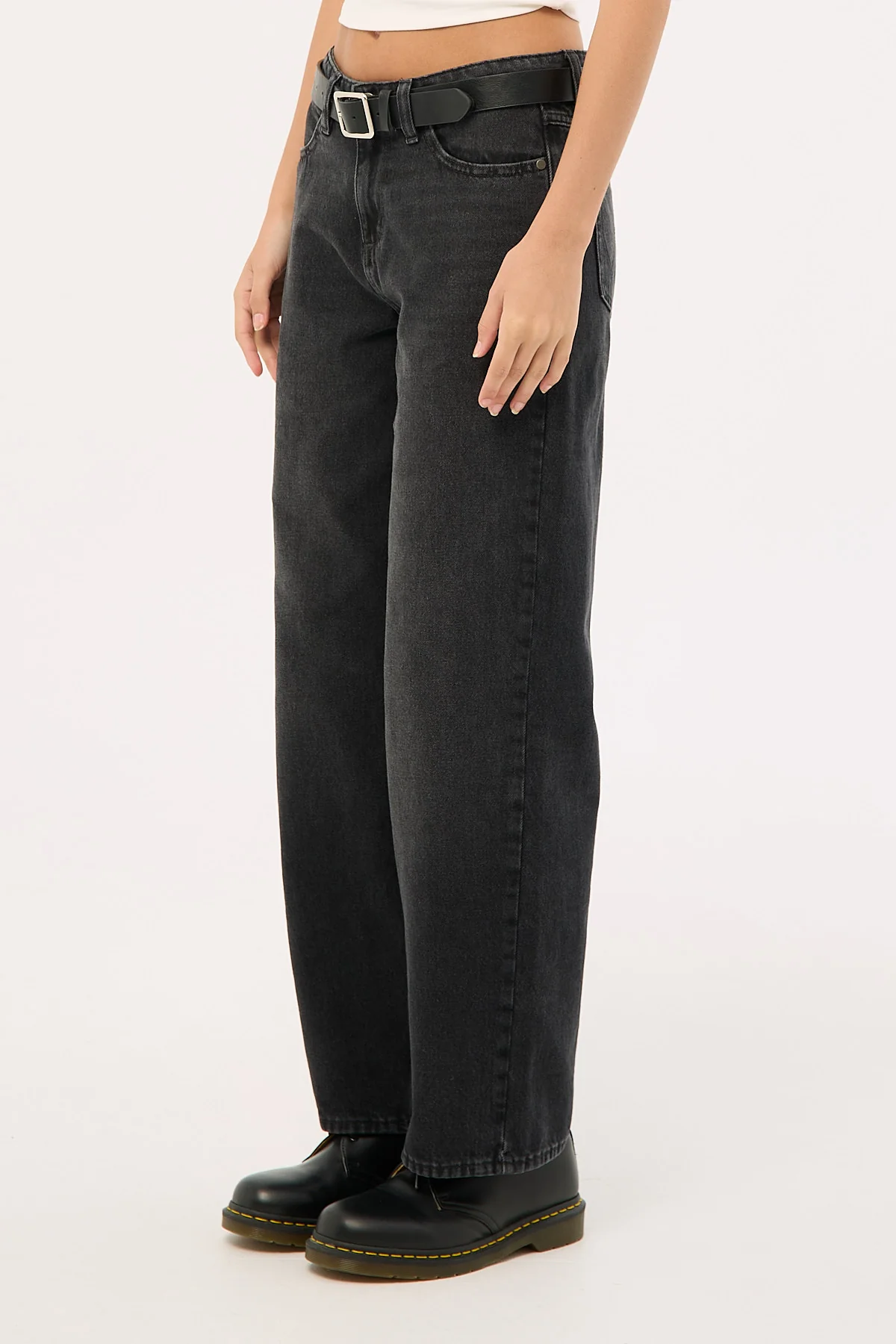 Wrangler Mid Bella Baggy Jean Sondered Black - Image 4