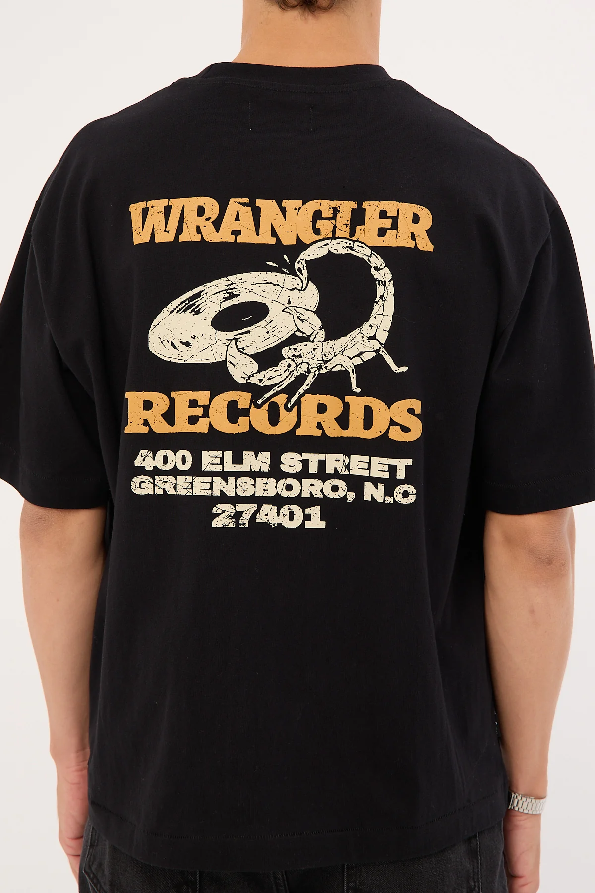 Wrangler Records Boxcar Tee Black - Image 5