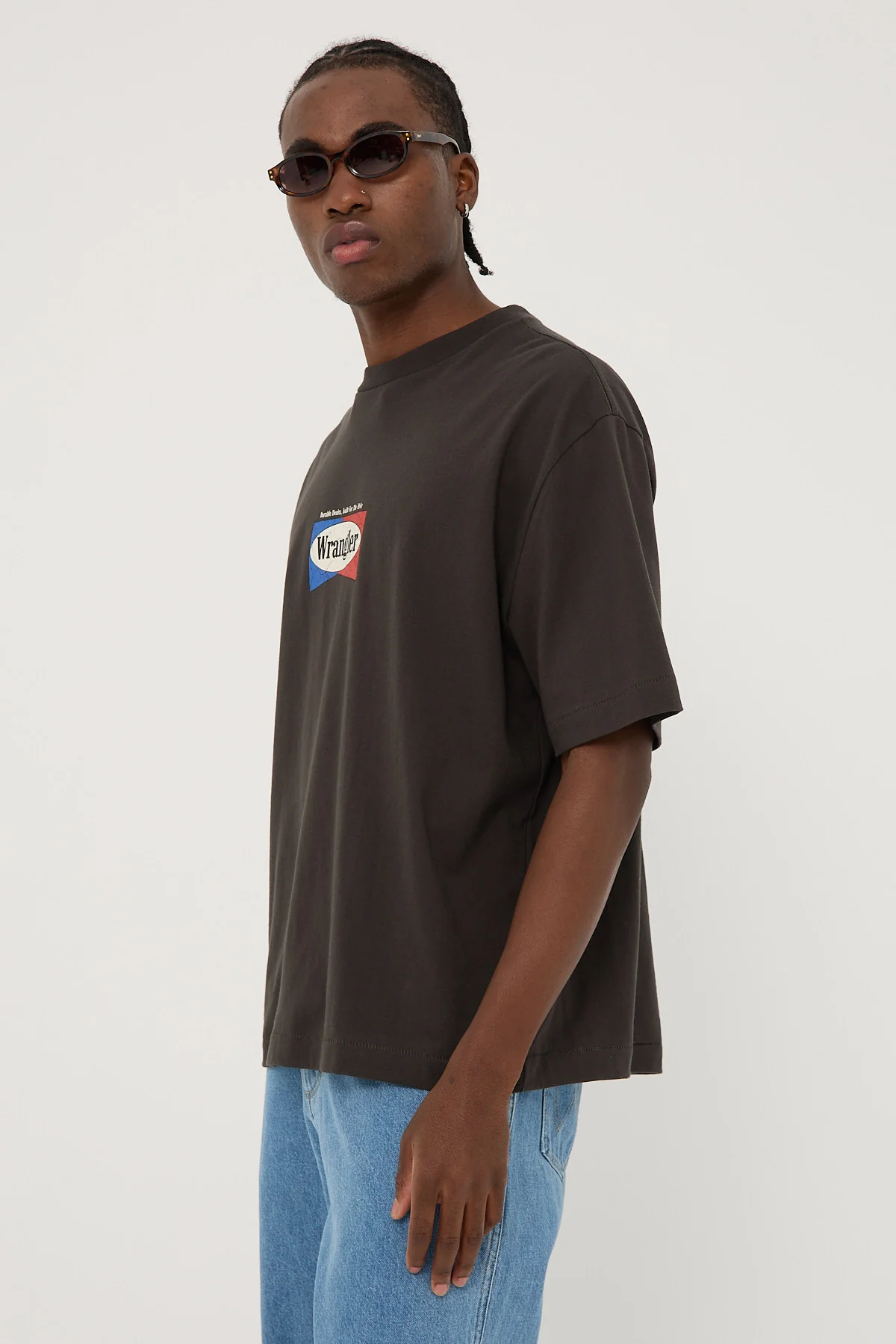 Wrangler The Ride Boxcar Tee Dark Slate - Image 3