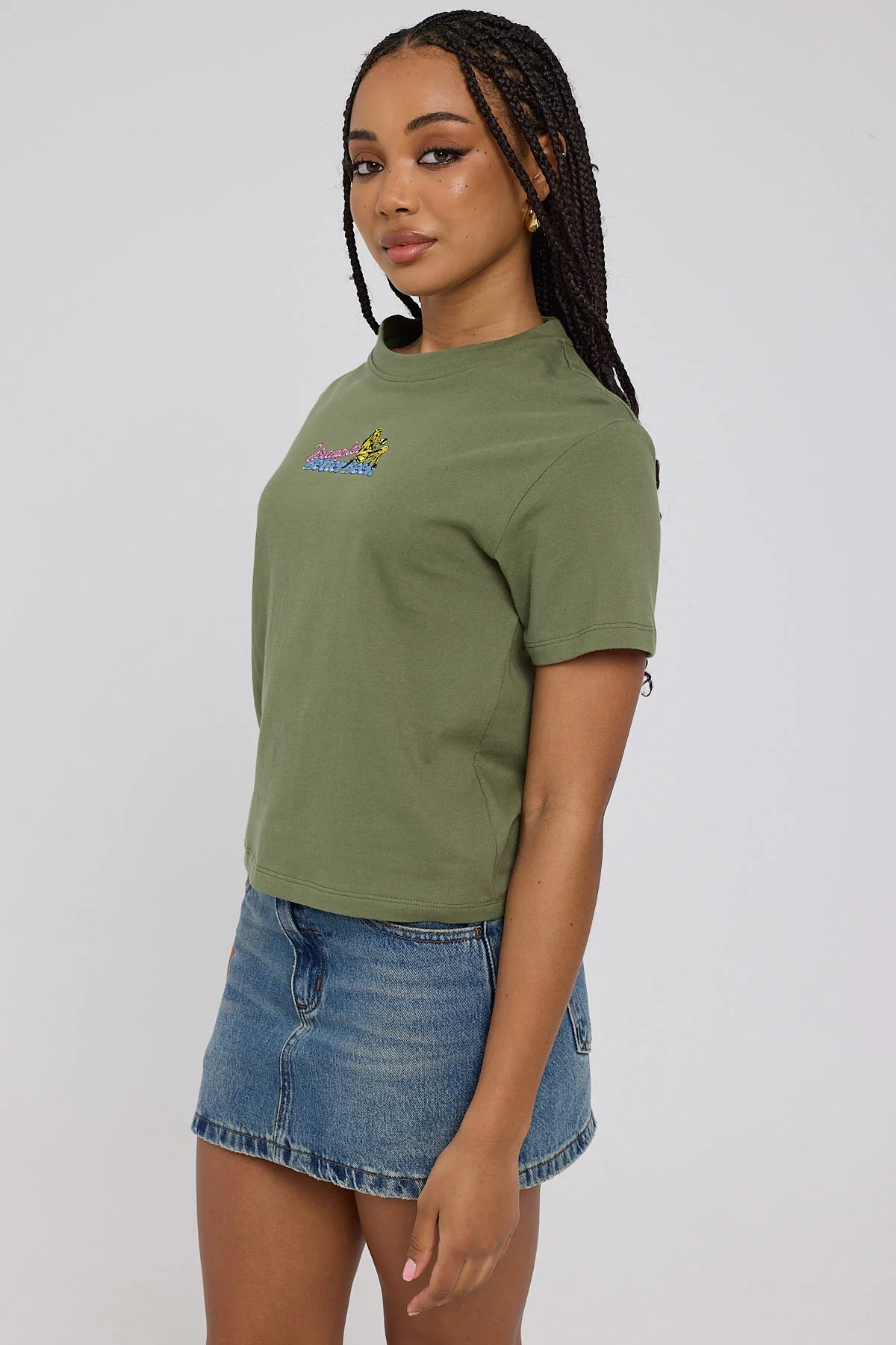 Wrangler Thirsty Shrunken Tee Moss - Image 3