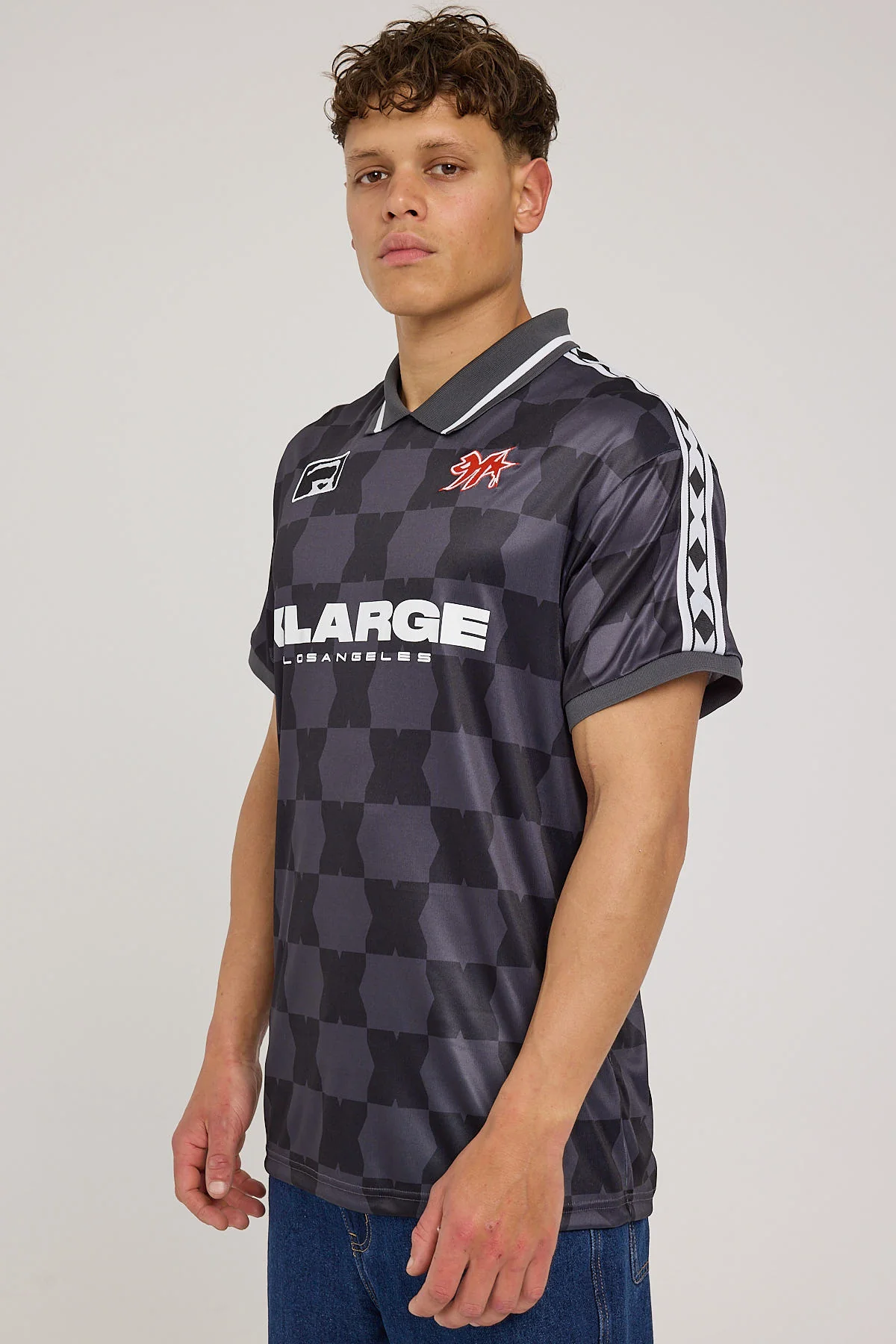 Xlarge FOOTBALL SS TEE Black - Image 3