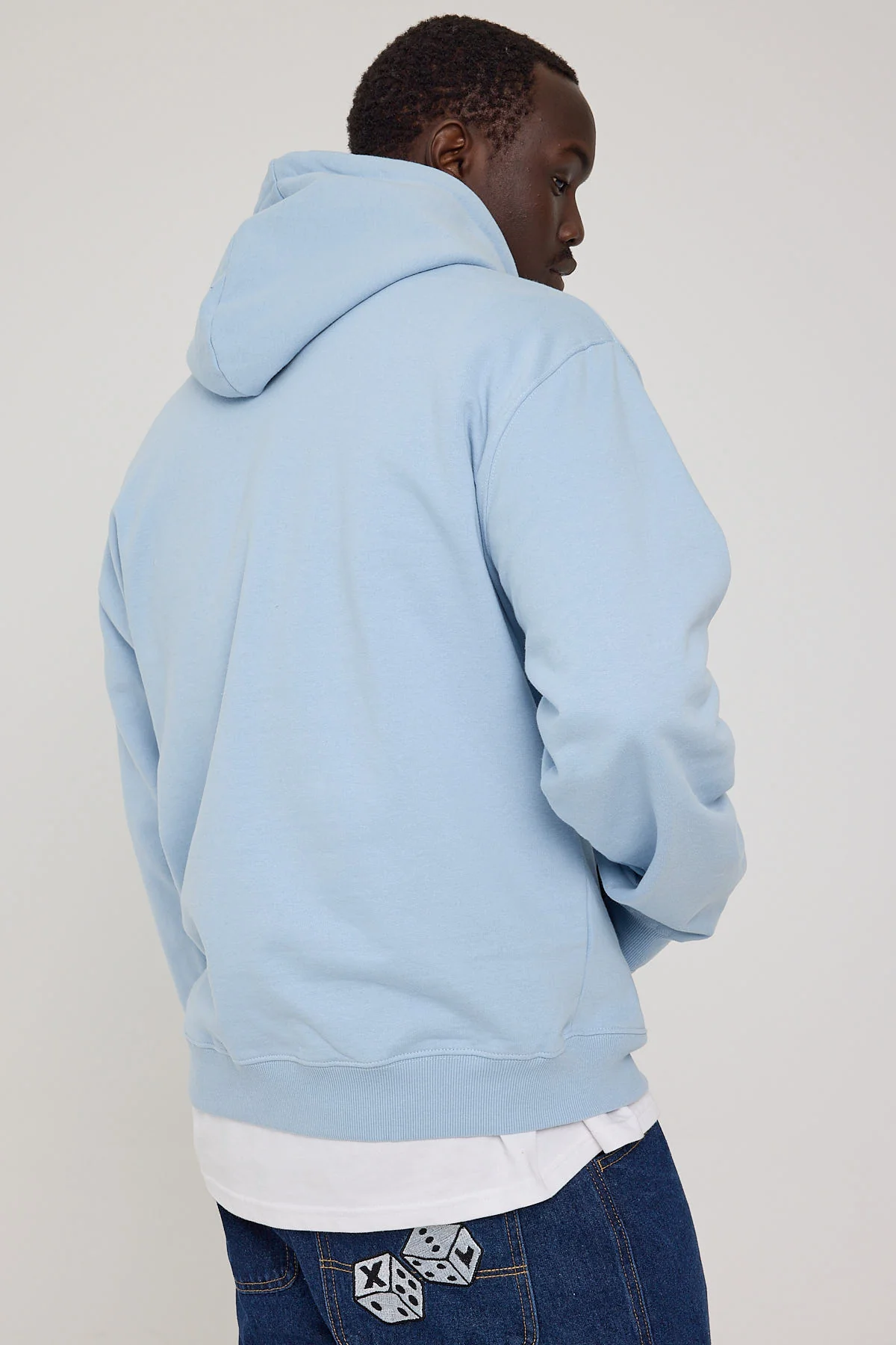 Xlarge Graff Fleece Hood Powder Blue - Image 5