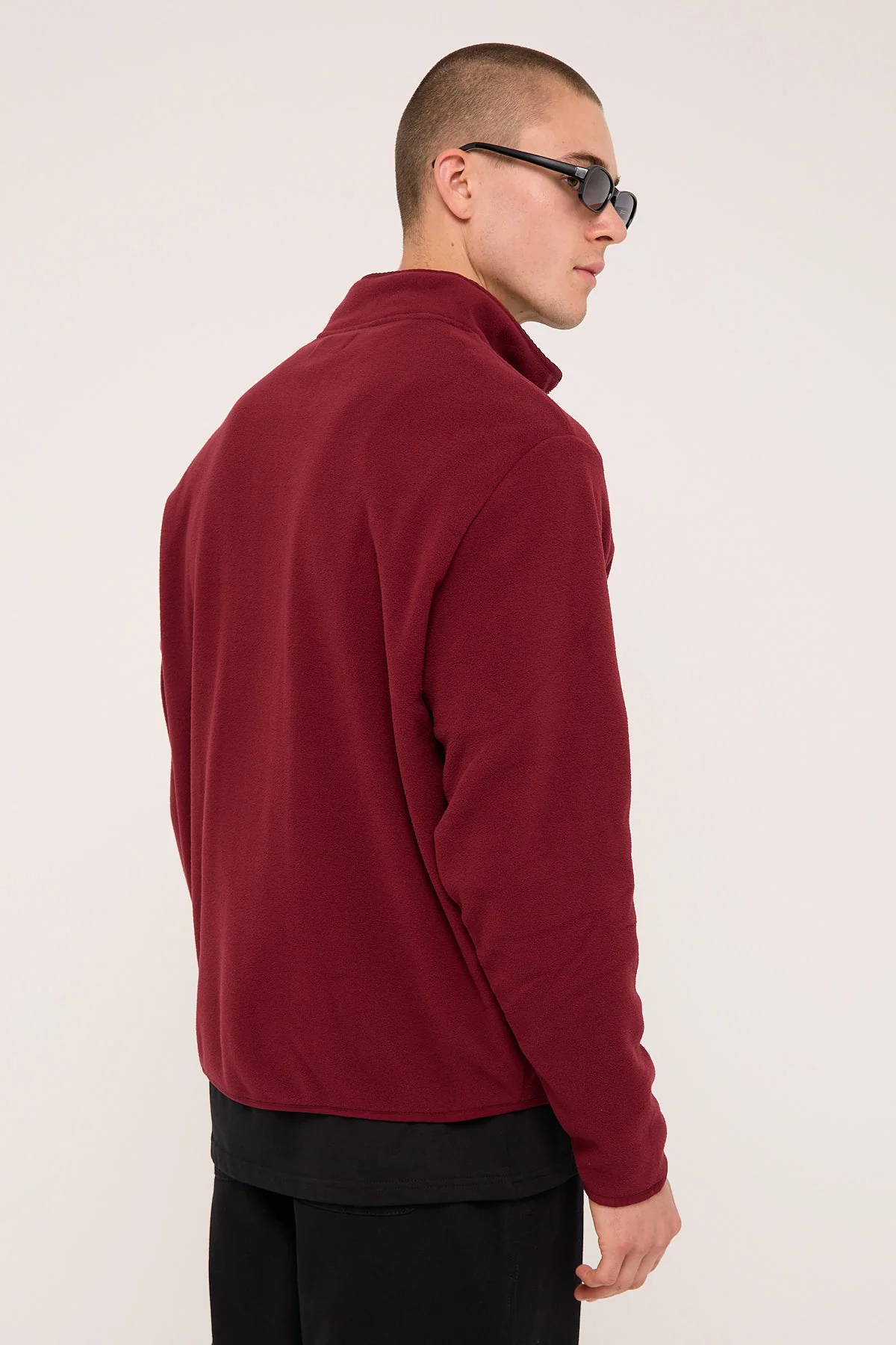 Xlarge Half Zip Crew Burgundy - Image 5