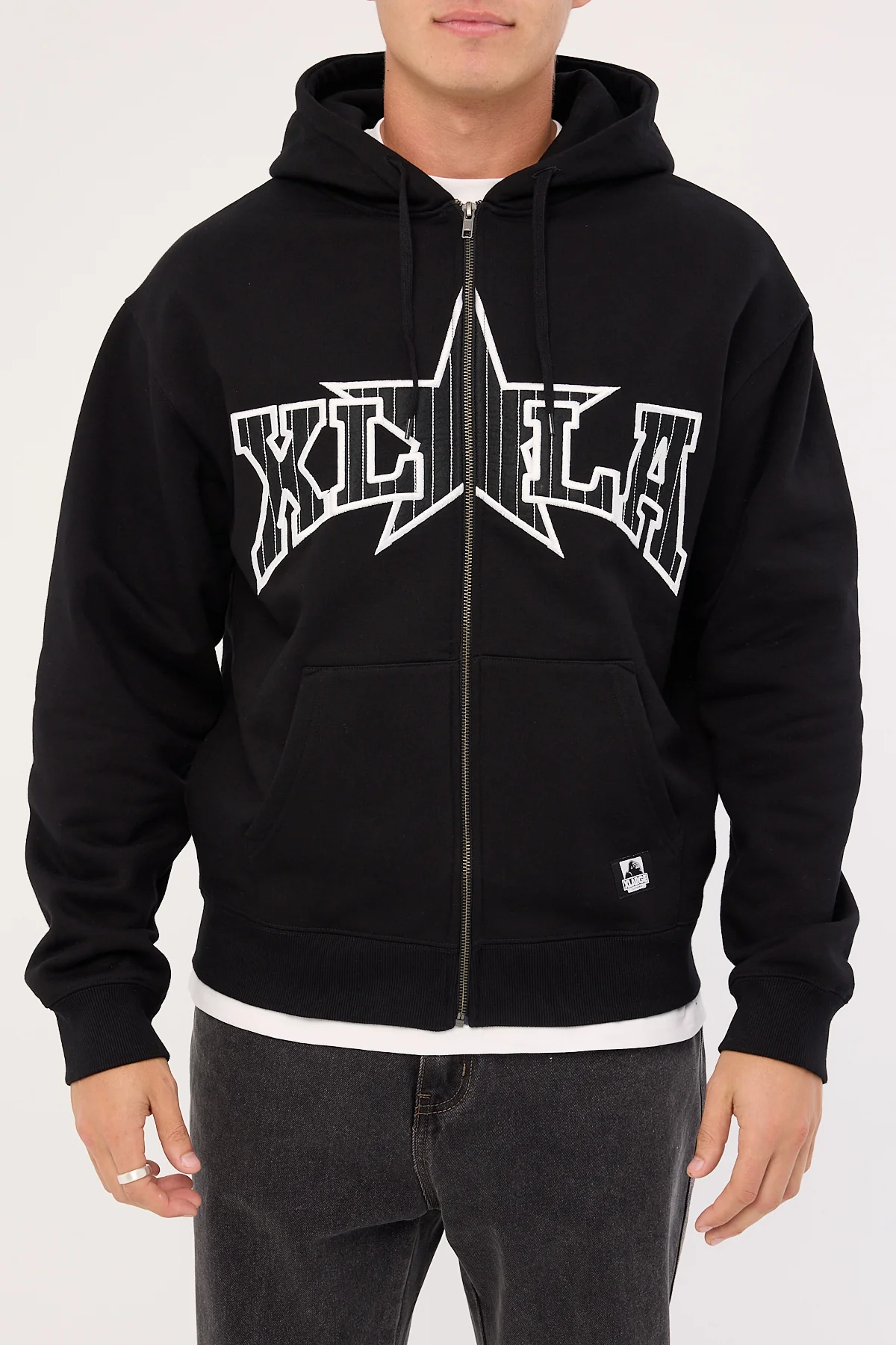 Xlarge LA Star Zip Thru Hood Black - Image 8