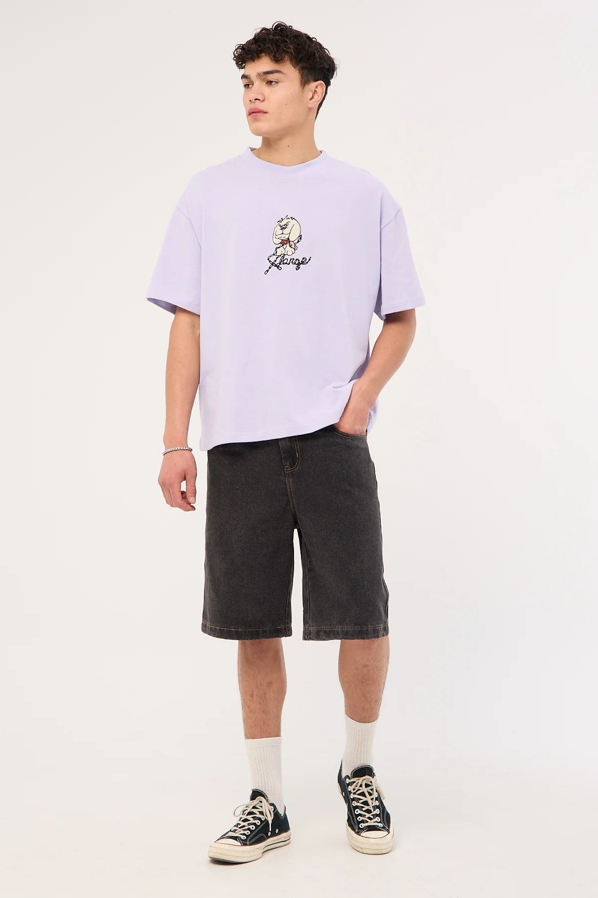 Xlarge Off Leash Boxy Tee Solid Lavender - Image 2