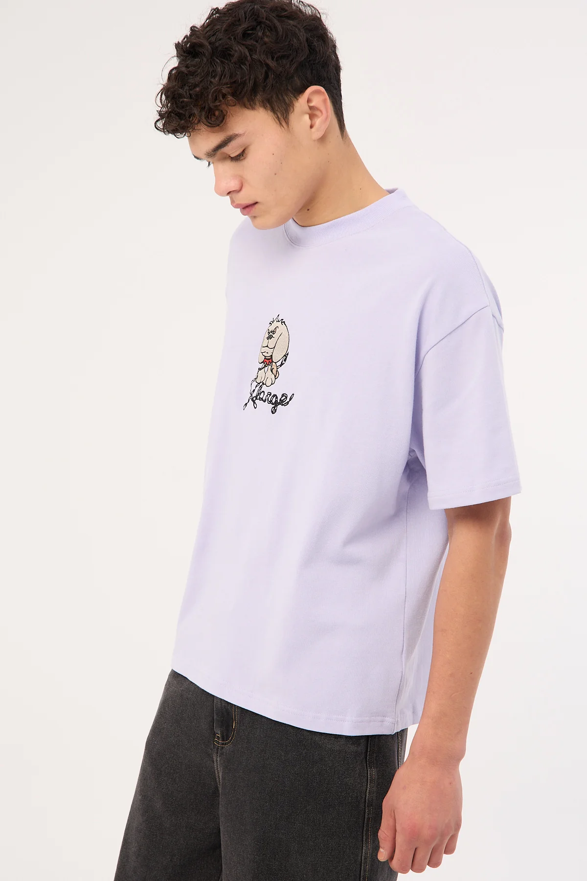 Xlarge Off Leash Boxy Tee Solid Lavender - Image 4