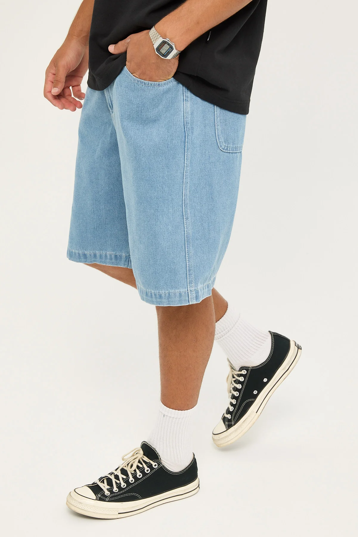 Xlarge OG Bull Denim 91 Short Mid Blue - Image 4