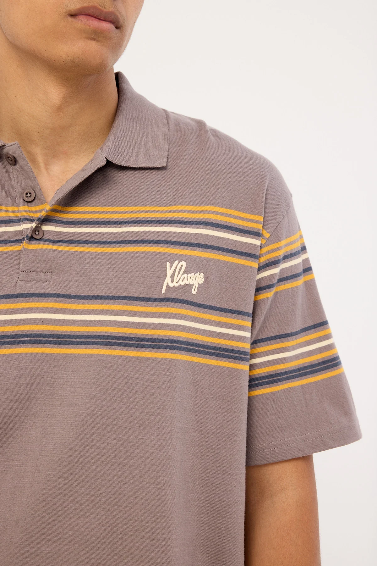 Xlarge Script SS Polo Mocha - Image 3